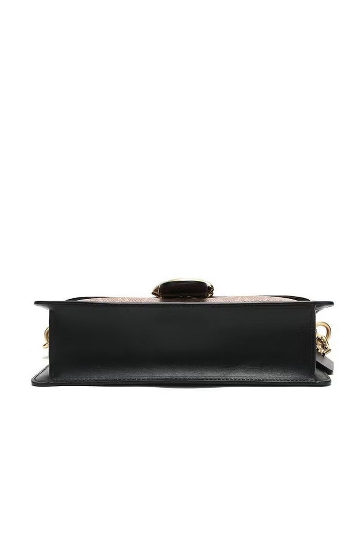 كوتش اوت ليت حقيبة كتف كوتش تابي 26 للنساء، حقيبة كروس بودي، قماش مميز، بني/أسود - Image 4