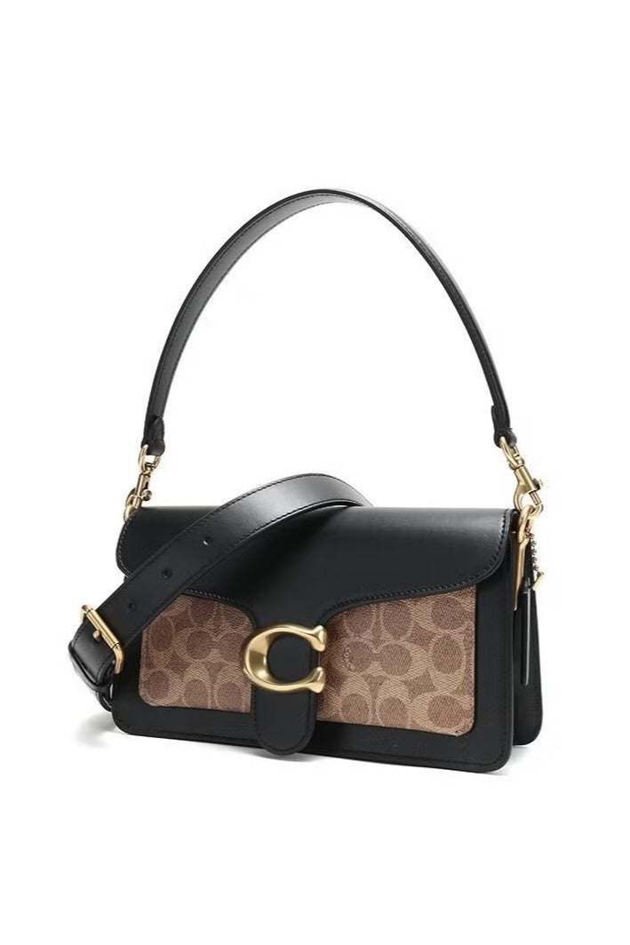 كوتش اوت ليت حقيبة كتف كوتش تابي 26 للنساء، حقيبة كروس بودي، قماش مميز، بني/أسود - Image 3