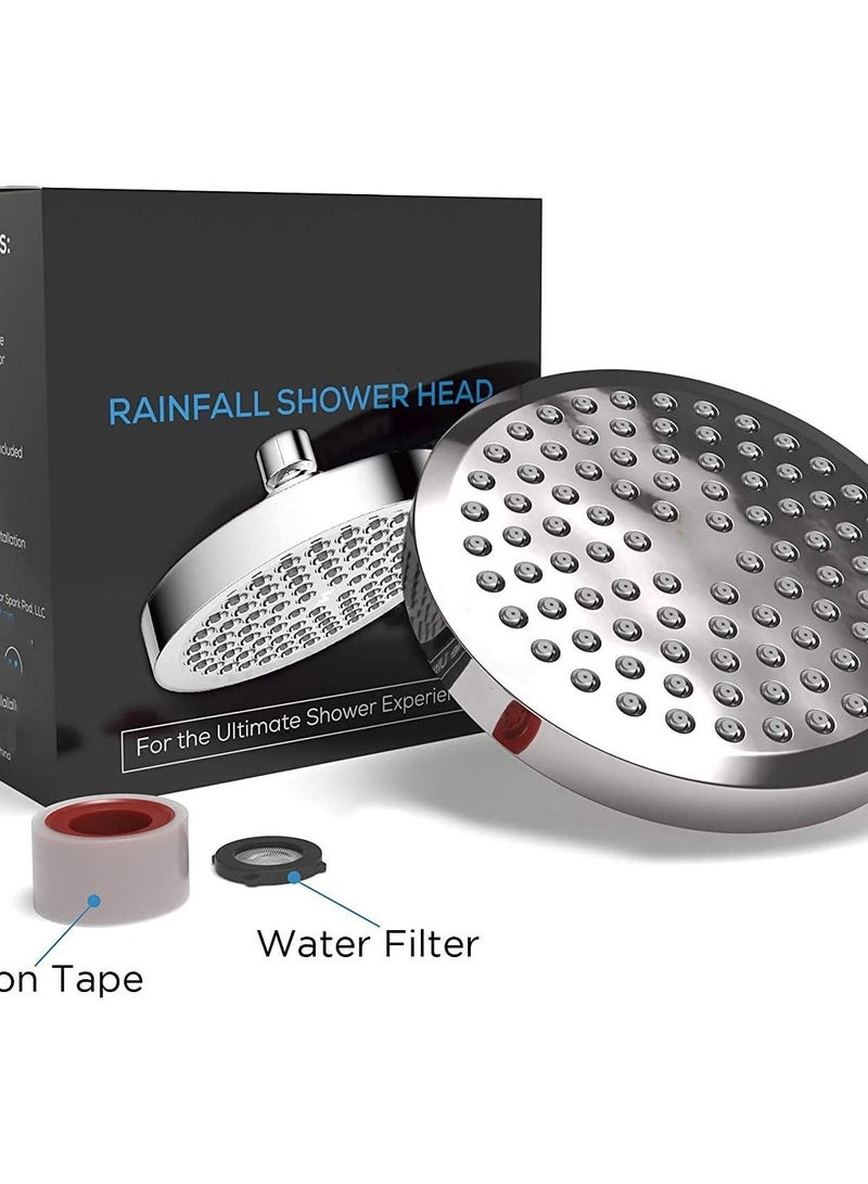 Y&D Shower Head, High Pressure Rain, Luxury Modern Chrome Look, Easy Tool Free Installation, The Perfect Adjustable Replacement For Your Bathroom Heads, Unstimulate Experience  - Image 3