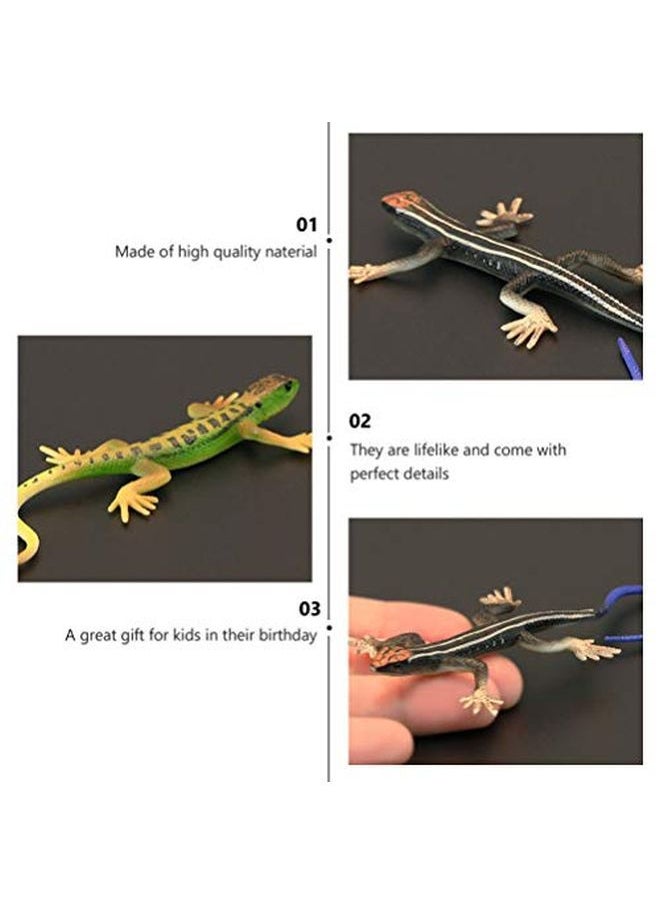 NUOBESTY Realistic Fake Lizards Artificial Reptile Lizard Models Plastic Lizards Action Figures For Halloween And April Fool'S Day Pranks 2 Pieces  - Image 3