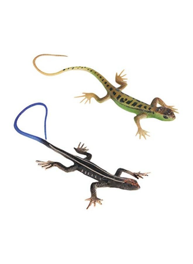 NUOBESTY Realistic Fake Lizards Artificial Reptile Lizard Models Plastic Lizards Action Figures For Halloween And April Fool'S Day Pranks 2 Pieces  - Image 1