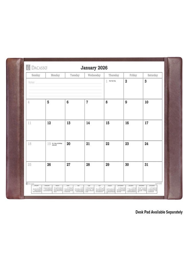 Dacasso 2026 Desk Pad Monthly Calendar Refill/Insert, 32.875" x 18.875", Dacasso (S2002 / S2002-O) - Image 4