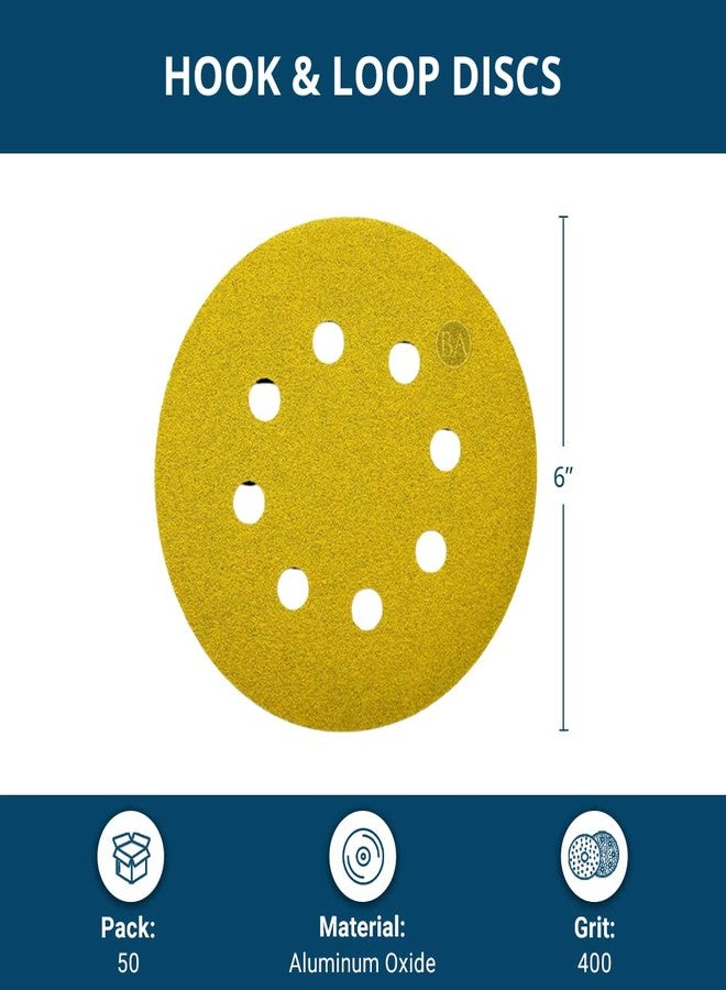 كاشطة القياس أقراص Benchmark Abrasives المصنوعة من أكسيد الألومنيوم الفاخر مقاس 5 بوصات، ذات 8 فتحات، مزودة بحلقات وخطاف، لصنفرة المعادن والمعادن غير الحديدية والخشب والبلاستيك والألياف الزجاجية (عبوة من 50 قرصًا) - حبيبات 100 - Image 5