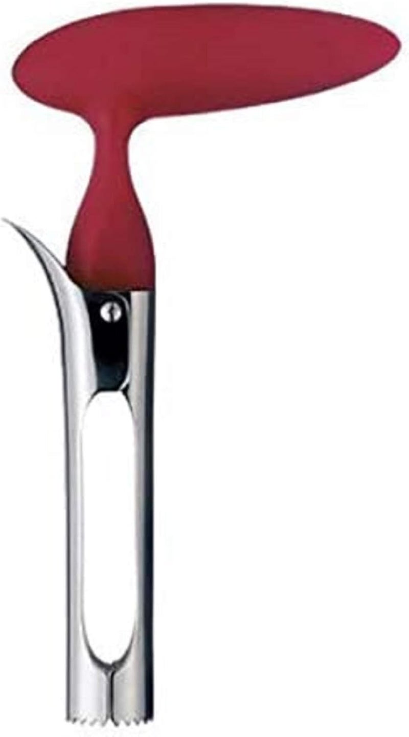 Bright Kitchen 2 PACK - Apple Corer Lever Tool by BRIGHT KITCHEN Stainless Steel Pear Fruit Seed Remover Cherry Red Grip with Serrated Blade - Image 3