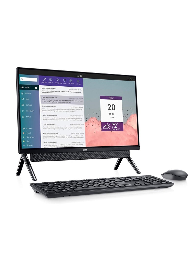 DELL Inspiron 5400 All In One Touchscreen Desktop Computer, 11th Gen Intel Core i3-1115G4, 23.8 Inch FHD, 256GB SSD, 8 GB RAM, Intel® UHD Graphics, Windows 10 Home, Keyboard, English Black - Image 2