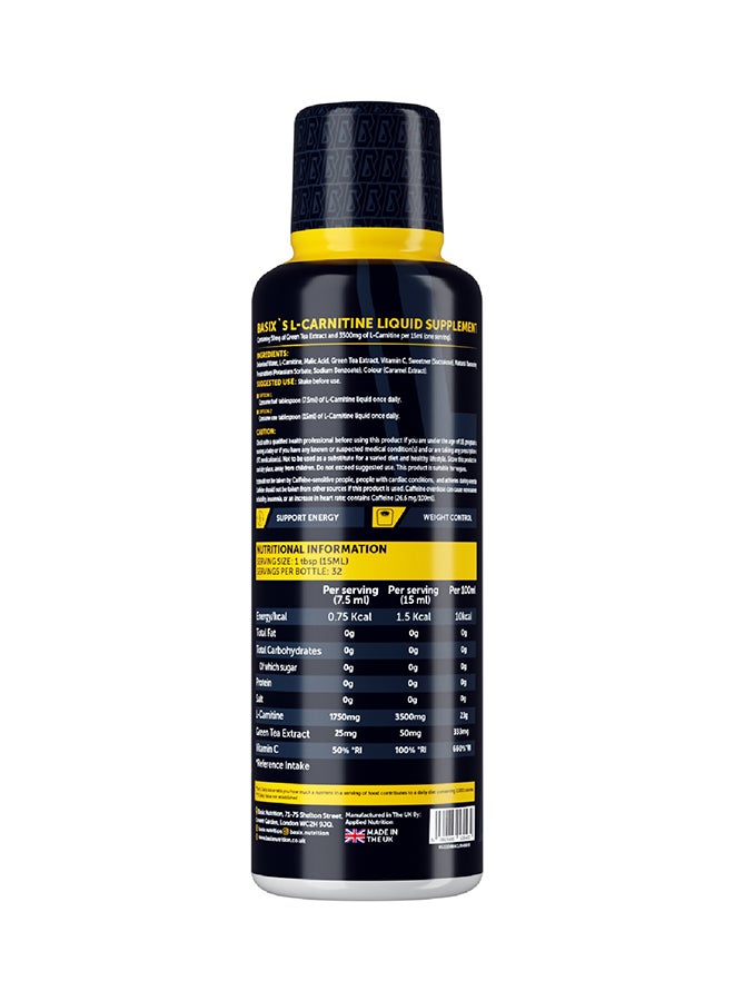 Basix 3500 Lcarnitine And Green Tea Fruit Burst 64 Serv 480 Ml - Image 2