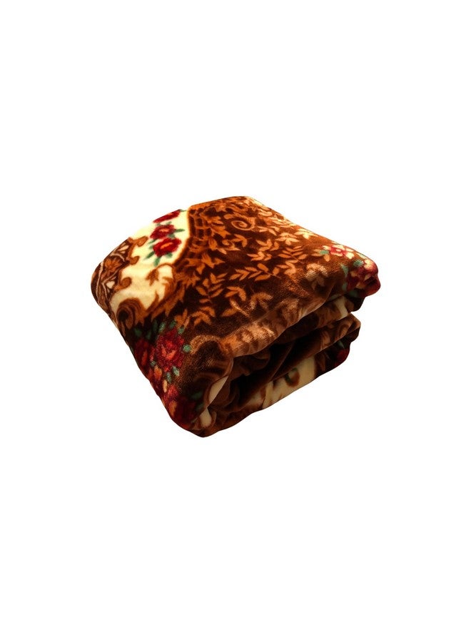 سيجنتشر بطانية Signature Blanket Single Bed بطانية من فرو المنك بطبقة واحدة لفصل الشتاء القارس (لون بني قرفة، صديقة للبشرة، عبوة من قطعة واحدة)  - Image 3
