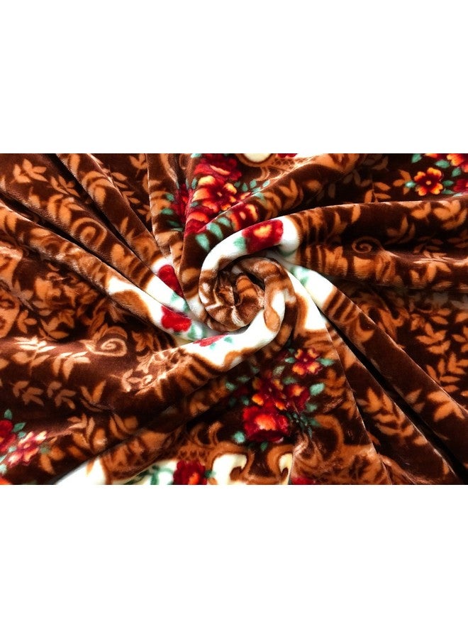 سيجنتشر بطانية Signature Blanket Single Bed بطانية من فرو المنك بطبقة واحدة لفصل الشتاء القارس (لون بني قرفة، صديقة للبشرة، عبوة من قطعة واحدة)  - Image 1