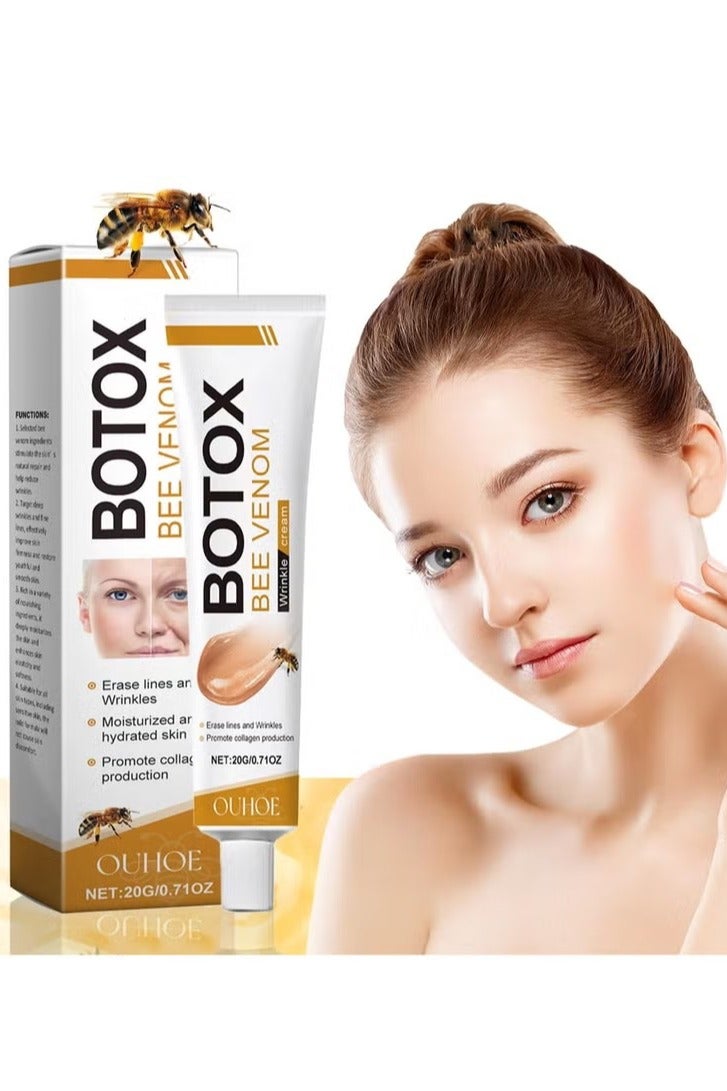 أوهو 3 قطع من البوتولينوم كريم سم النحل لجميع أنواع البشرة لإزالة التجاعيد وتشديد وترطيب وسحب واستعادة ، ومكافحة الشيخوخة كريم سم النحل ، كريم مرطب - Image 2