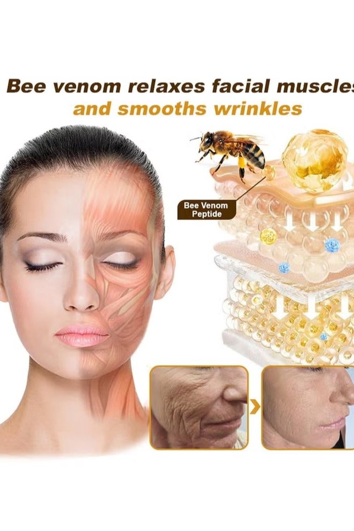 أوهو 3 قطع من البوتولينوم كريم سم النحل لجميع أنواع البشرة لإزالة التجاعيد وتشديد وترطيب وسحب واستعادة ، ومكافحة الشيخوخة كريم سم النحل ، كريم مرطب - Image 3