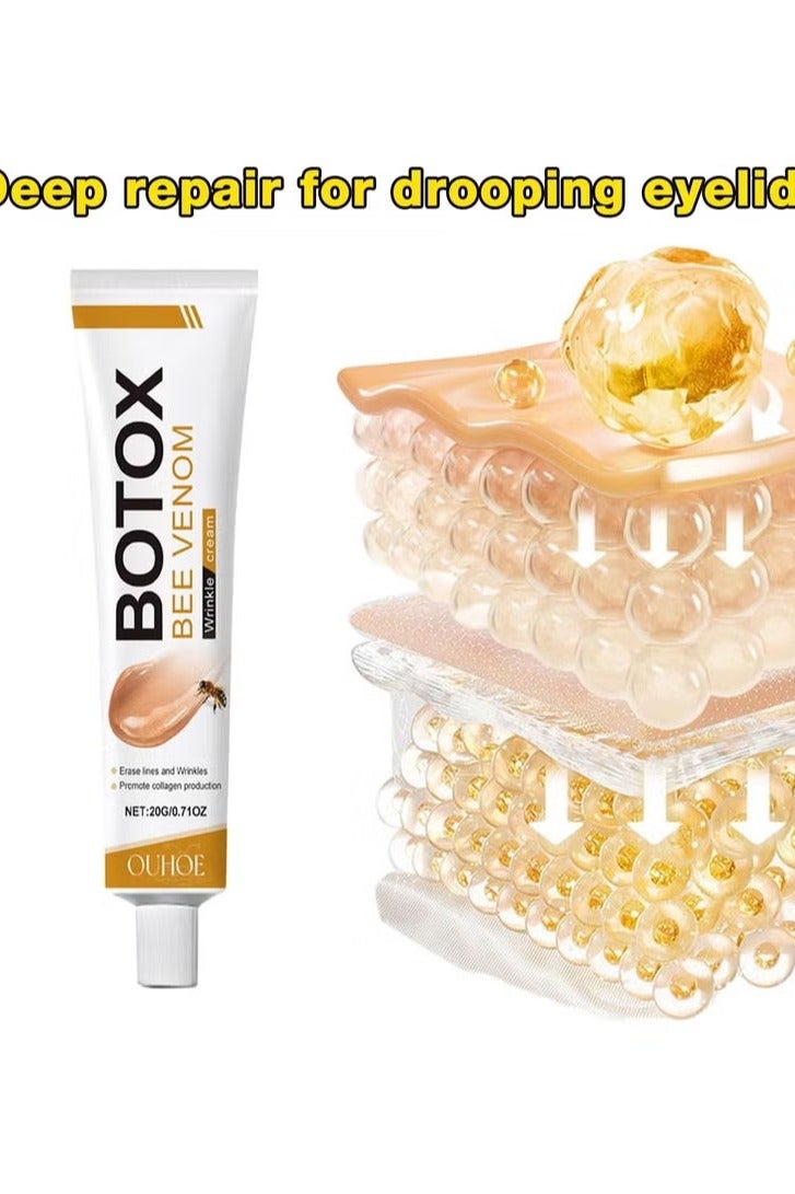 أوهو 3 قطع من البوتولينوم كريم سم النحل لجميع أنواع البشرة لإزالة التجاعيد وتشديد وترطيب وسحب واستعادة ، ومكافحة الشيخوخة كريم سم النحل ، كريم مرطب - Image 4
