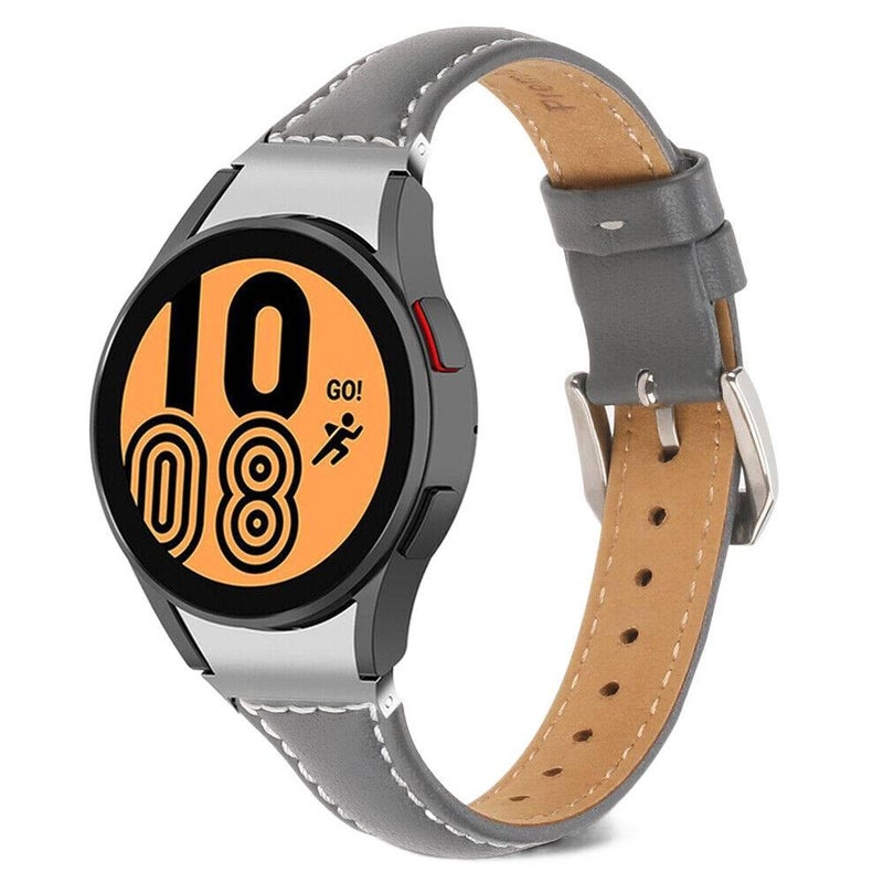 Adjustable Leather Classic Strap Smartwatch Band Compatible with Samsung Galaxy Watch 5 Pro with Fit Replacement Strap Brown finish - Image 5