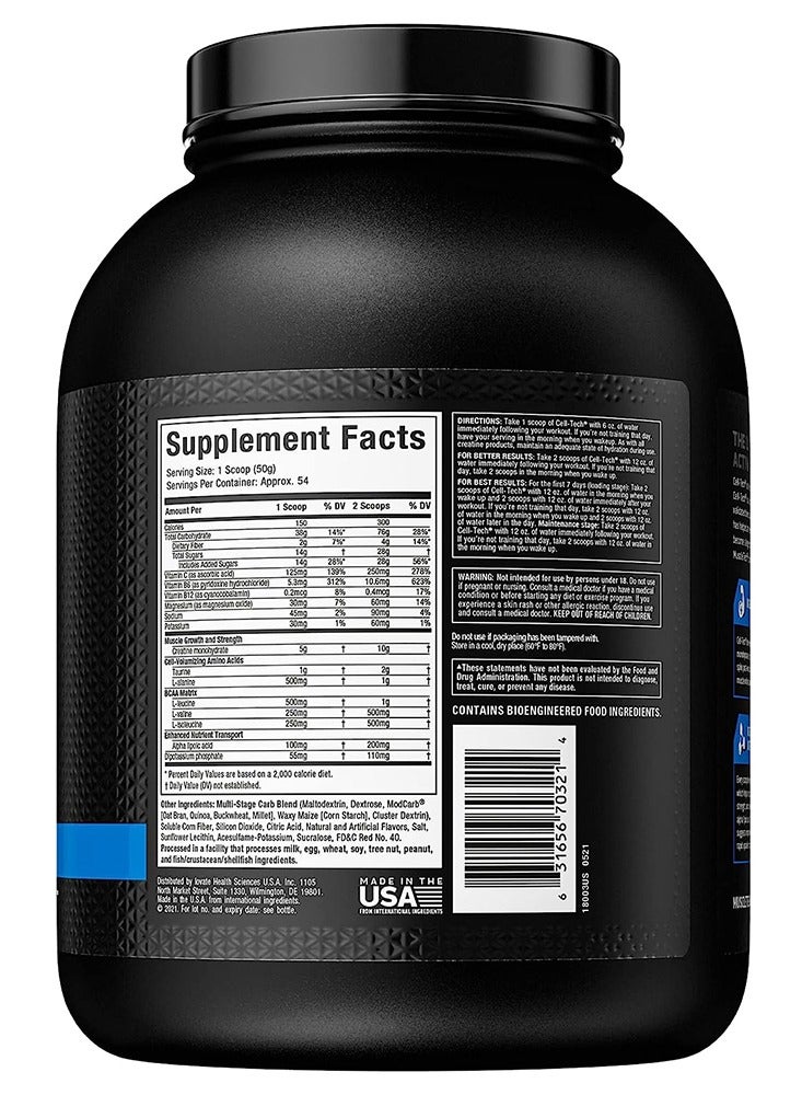 MUSCLETECH Cell Tech Creatine 54 Servings Fruit Punch 6lb 2.72kg - Image 2