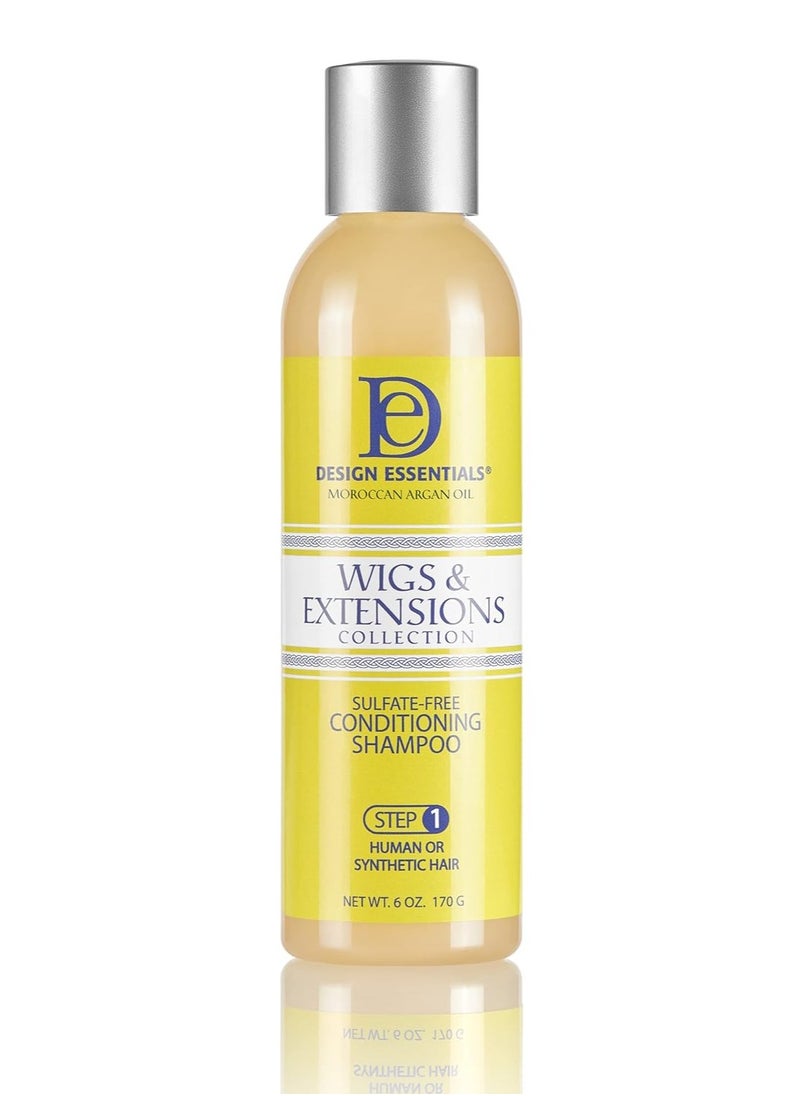 Design Essentials Design Essentials Moroccan Argan Oil Sulfate-Free Conditioning Shampoo- Wigs & Extensions Collection, Yellow, 6 Ounce (Packaging may vary)  - Image 1