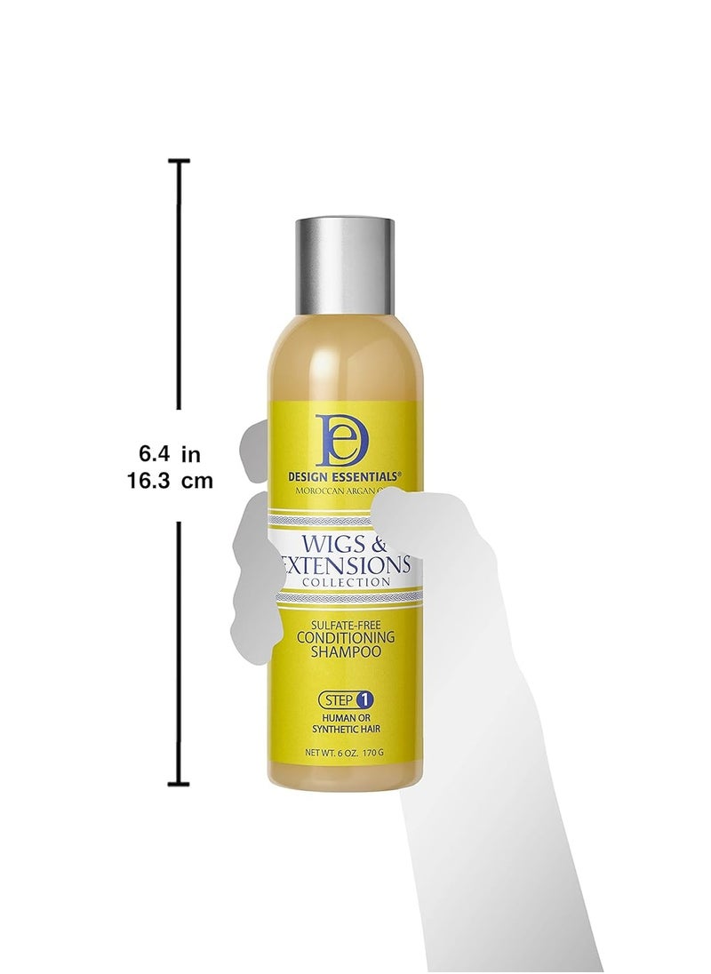 Design Essentials Design Essentials Moroccan Argan Oil Sulfate-Free Conditioning Shampoo- Wigs & Extensions Collection, Yellow, 6 Ounce (Packaging may vary)  - Image 4