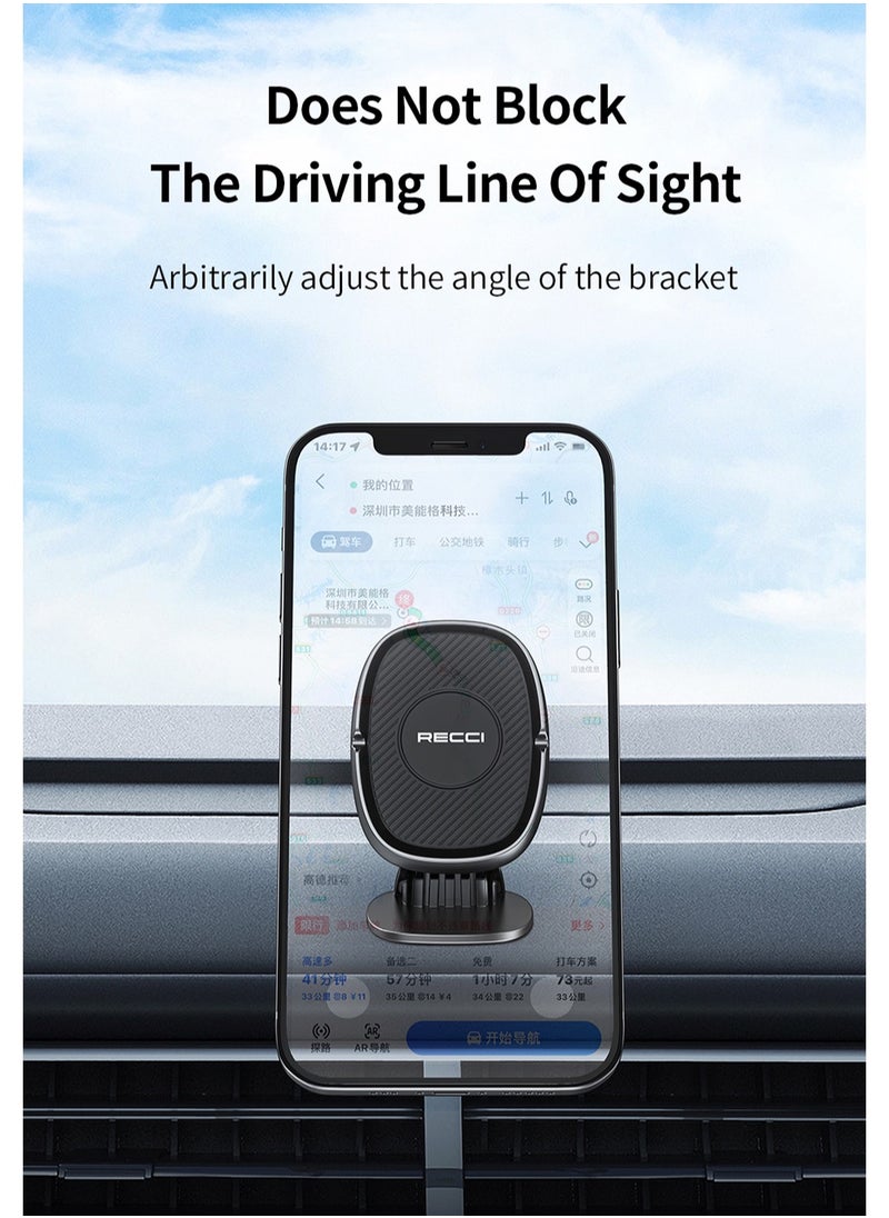 Recci Magnetic Car Phone Holder for Dashboard 360 Rotateble Strong Magnetic Phone Holder in Car Fits iPhones Androids for Anti-Slip and Stable Black  - Image 2