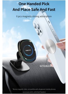 Recci Magnetic Car Phone Holder for Dashboard 360 Rotateble Strong Magnetic Phone Holder in Car Fits iPhones Androids for Anti-Slip and Stable Black  - Image 4