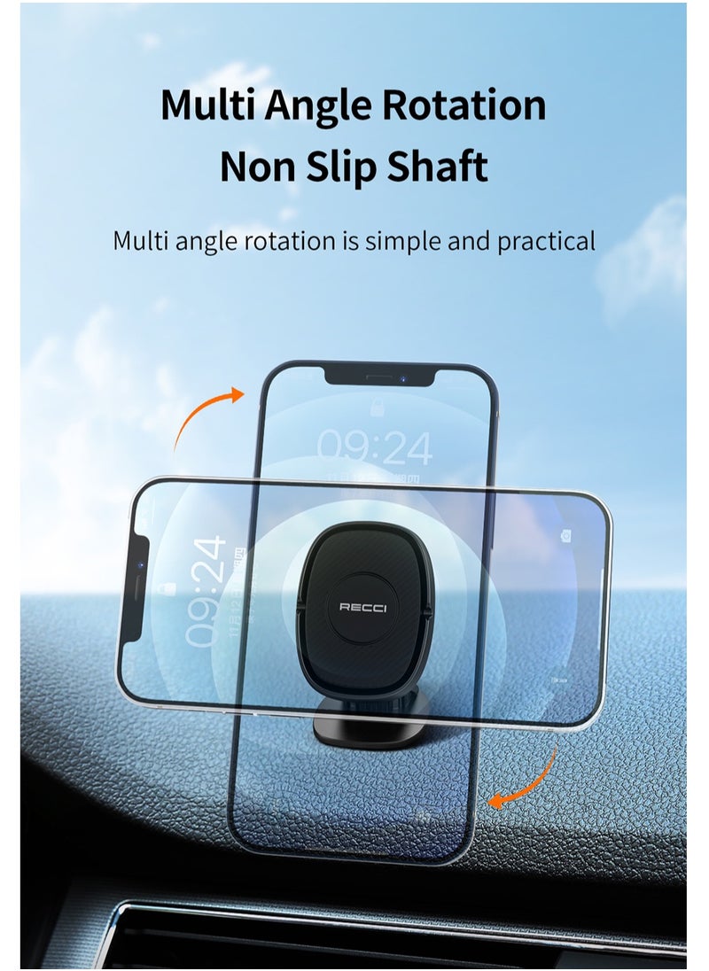 Recci Magnetic Car Phone Holder for Dashboard 360 Rotateble Strong Magnetic Phone Holder in Car Fits iPhones Androids for Anti-Slip and Stable Black  - Image 3