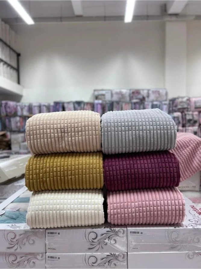 ميرينوس Modern Line 3 Piece Blanket Set - Beige (Boxed Dowry)