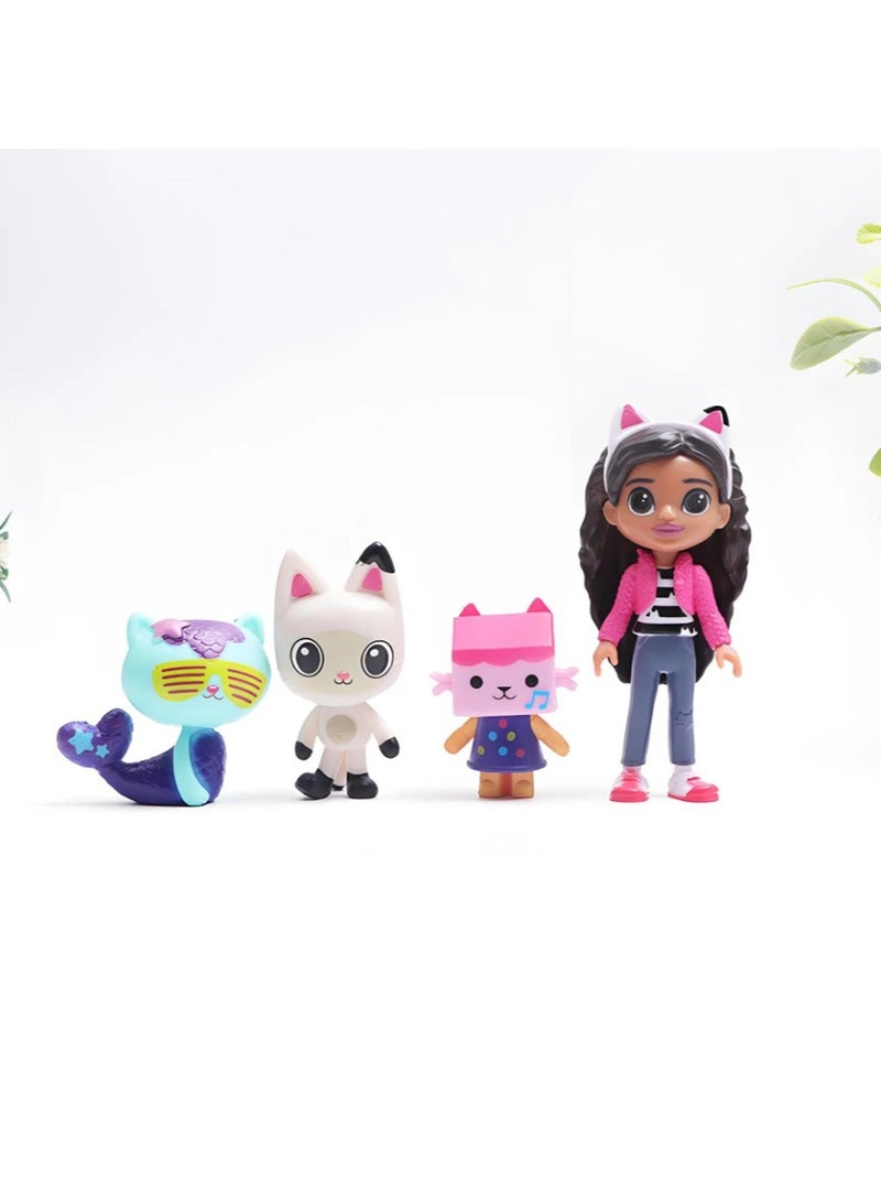 13pcs Gabby Dollhouse Anime Figure Toy Smiling Car Cat Hug Gaby Girl Dolls Mercat Cartoon Action Figure  - Image 3