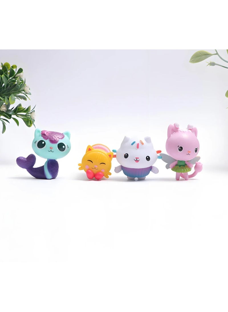 13pcs Gabby Dollhouse Anime Figure Toy Smiling Car Cat Hug Gaby Girl Dolls Mercat Cartoon Action Figure  - Image 5
