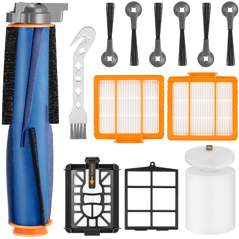 Ecleanfy Replacement Parts for Shark AI AV2501S AV2501AE RV2502AE RV2520AOUS AV2510AOUS AV2511AE RV2610WA RV2610WD Accessories Kit with Main Brush, Filters, Foam Filters, PrFilte, Side Brushes, Replacement - Image 1