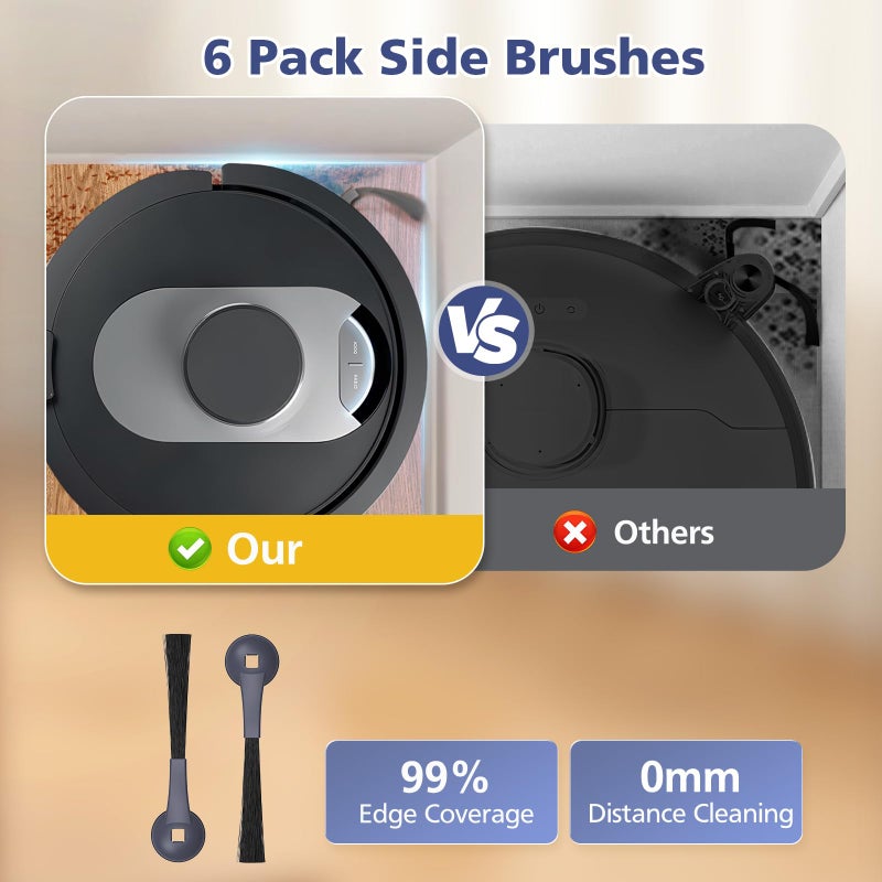 Ecleanfy Replacement Parts for Shark AI AV2501S AV2501AE RV2502AE RV2520AOUS AV2510AOUS AV2511AE RV2610WA RV2610WD Accessories Kit with Main Brush, Filters, Foam Filters, PrFilte, Side Brushes, Replacement - Image 5