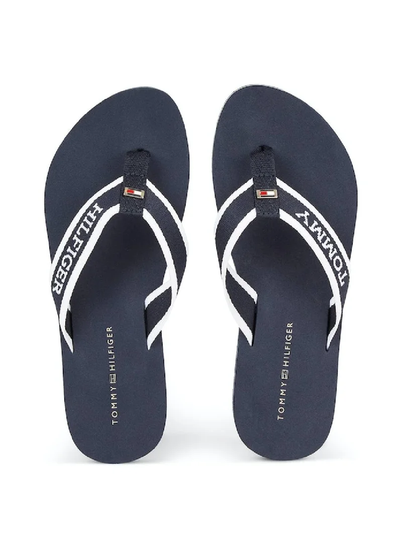 TOMMY HILFIGER Hilfiger Monotype Webbing Strap Flip-Flops