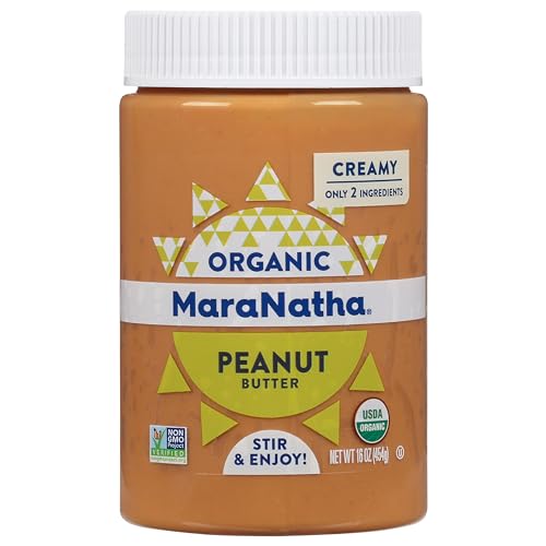 MaraNatha Organic Creamy Peanut Butter, 16 Ounce Jar - Image 1