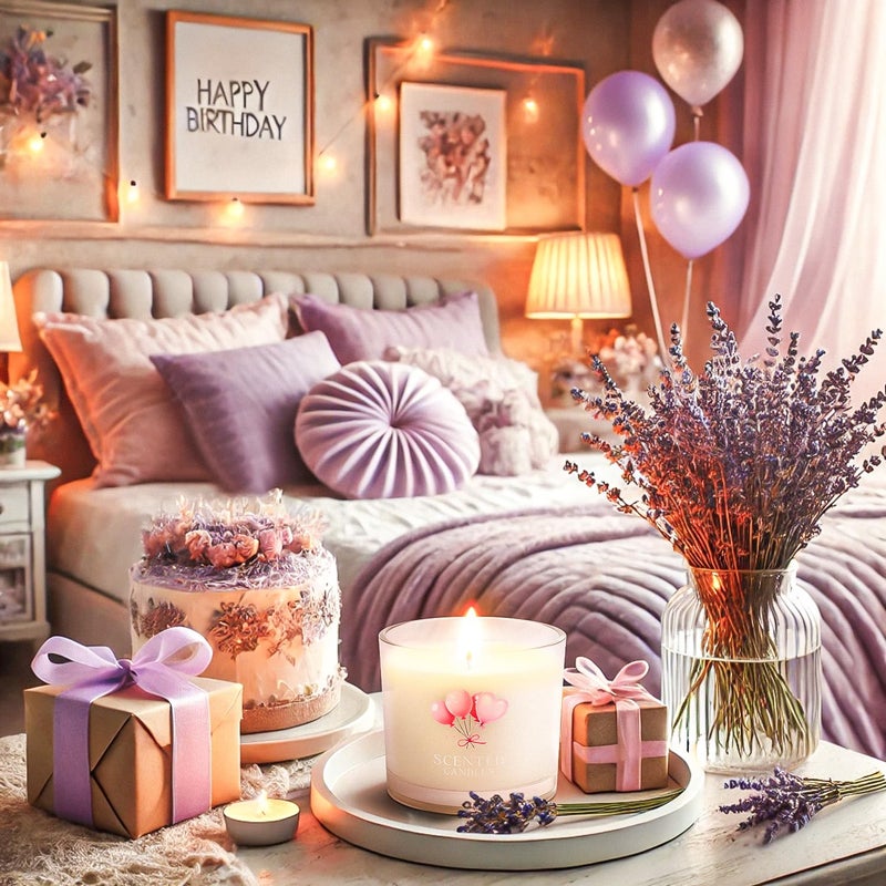 CHILLFLAME Birthday Candles, Scented Candles Gift Set for Stress Relief, 3 Votive Candles for Women and Men, Birthday Candle Gifts for Women (Pink + Purple + White, 7 oz) - Image 4