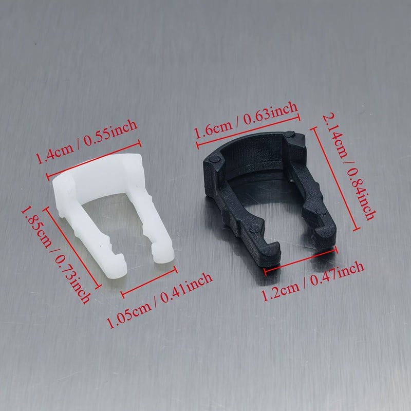 White 10 Pcs Ford Fuel Line Clamp Repair Replacement Kit - Image 5