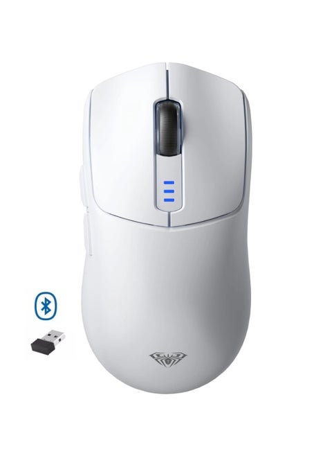 SC580 Wireless Gaming Mouse, Tri-Mode 2.4G/BT5.0/USB-C Gaming Mouse, 10000 DPI Rechargeable Wireless Mouse with 6 Programmable Buttons, Ergonomic Computer Mouse for Laptop/PC/Mac/Tablet