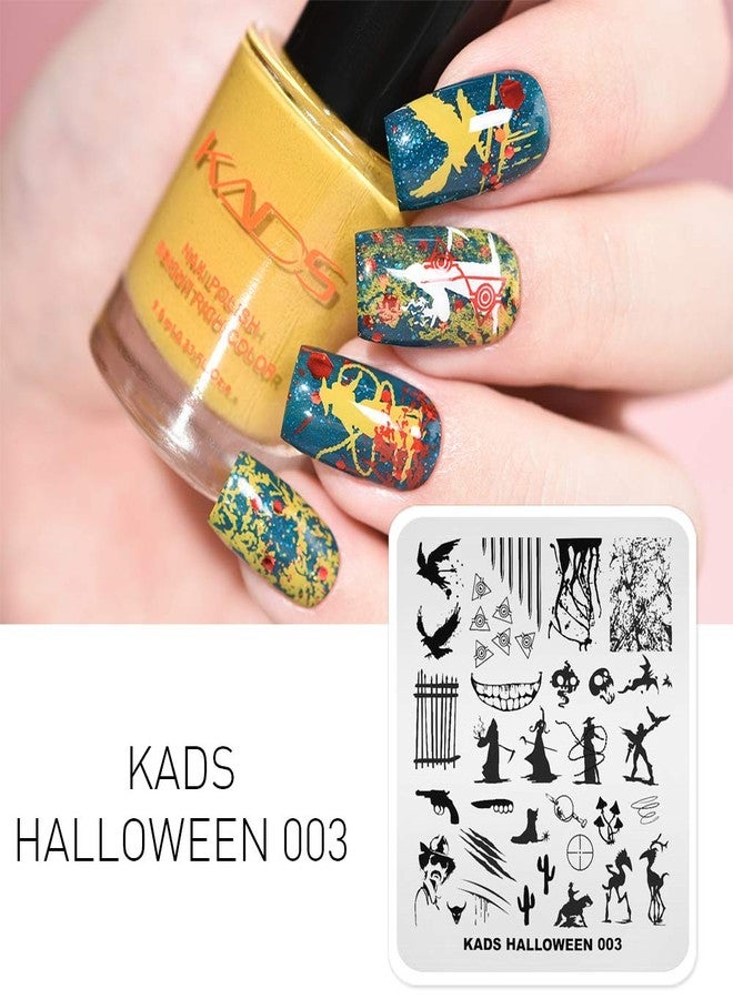 KADS Halloween Nail Plates Nail Stamp Templates Nail Art Stamping Kits with Pumpkin Ghost Skull Bat Image Plates for DIY Decoration (HA003) - Image 5
