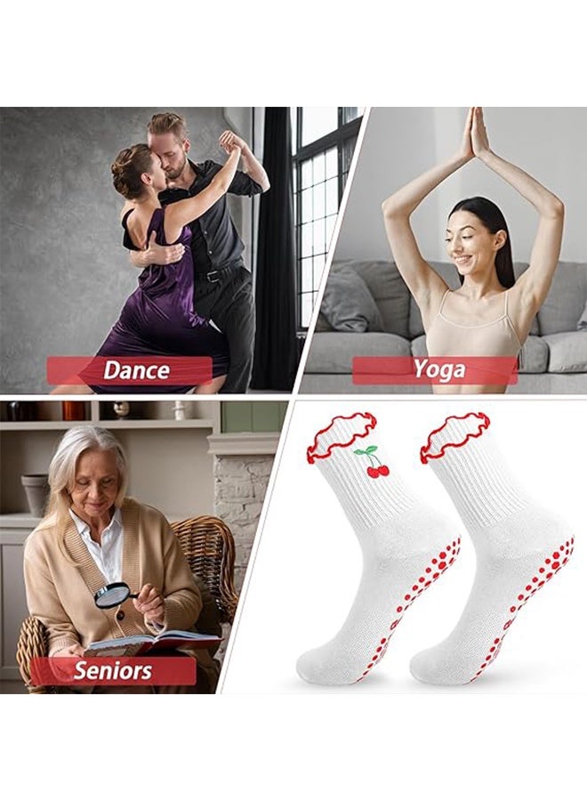 جوارب بيلاتيس منزلية للنساء مع مقابض مانعة للانزلاق، جوارب يوغا لطيفة غير قابلة للانزلاق، جوارب رياضية لاصقة - Image 5