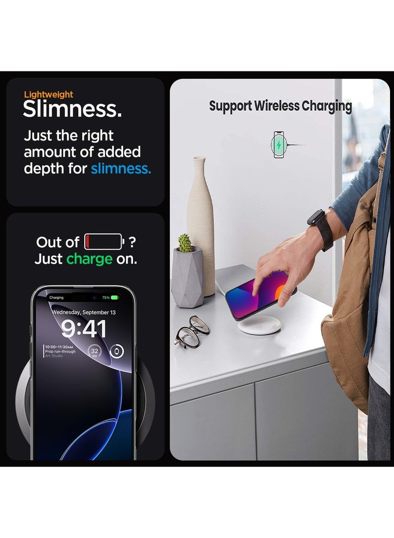 زاديوس - جراب هاتف متوافق مع ايفون 13 - مقاوم للصدمات باللون الأسود غير اللامع مع لمسات سوداء متوافق مع الشواحن اللاسلكية - Image 2