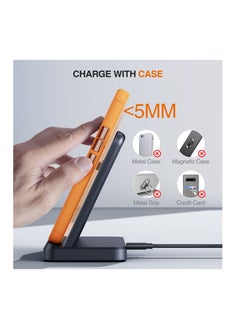 Anmi Wireless Charging Station for Samsung 3 in 1 Wireless Charger for Galaxy Watch 4/3/Active 2/1 Compatible with Samsung S22 Ultra S21 S20 Note20 Z Flip 4/3 Z Fold Galaxy Buds, Black  - Image 4