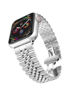 Replacement Band Compatible with Apple Watch 45mm / 44mm / 42mm, Stainless Steel Solid Strap Metal Bracelet for Apple Watch Series 7/6/5/4/3/2/SE
