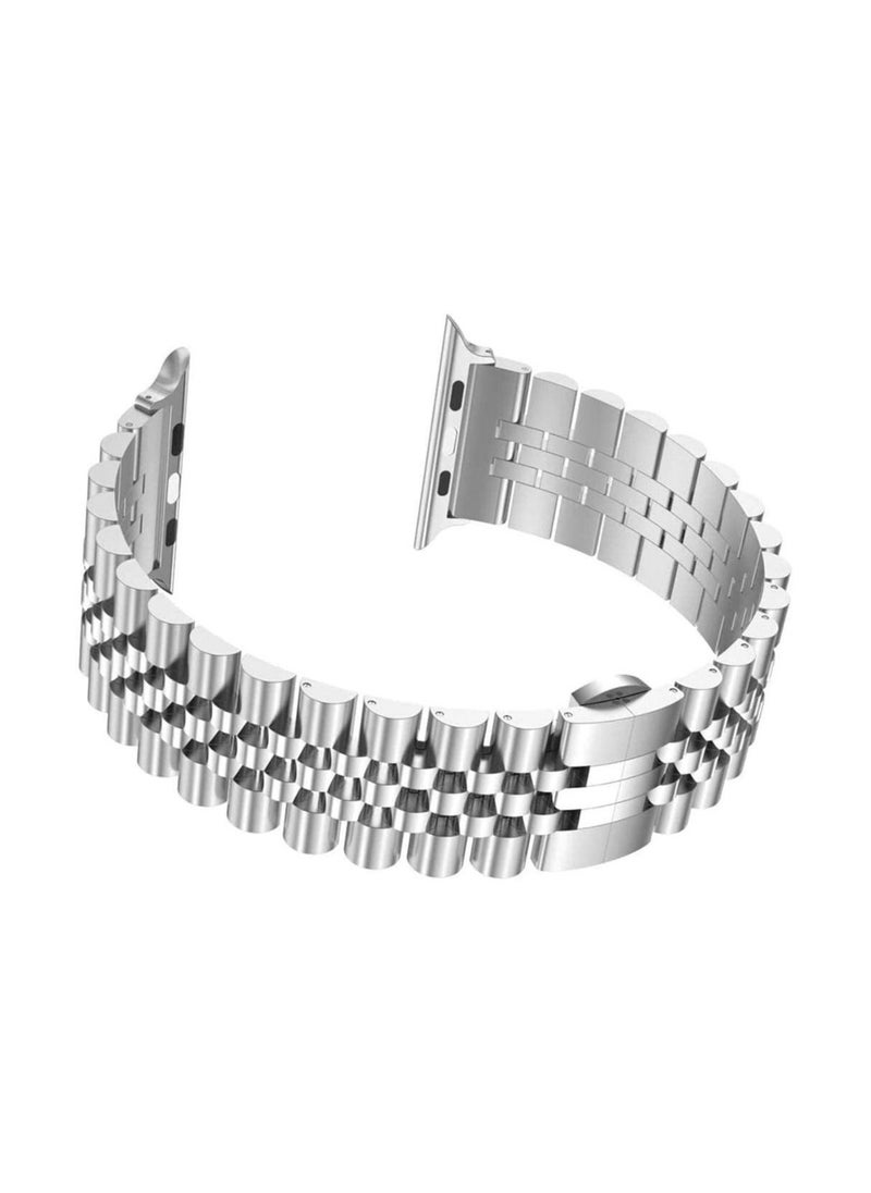 Generic - Replacement Band Compatible with Apple Watch 45mm / 44mm / 42mm, Stainless Steel Solid Strap Metal Bracelet for Apple Watch Series 7/6/5/4/3/2/SE - Image 1