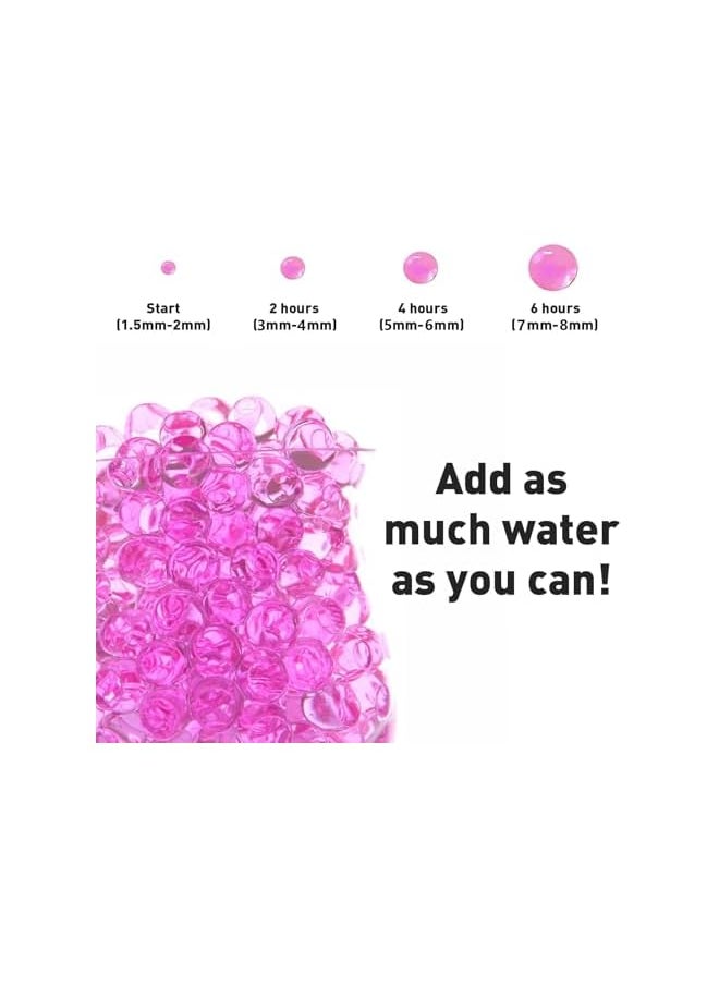 The Bros 60000 Gel Water Beads,Vase Filler Beads,Non Toxic Crystal Soil Water Bead Vase Fillers Floral Arrangement Wedding Centerpiece,Floating Candles,for Soilless Planting(Clear+Pink)  - Image 2
