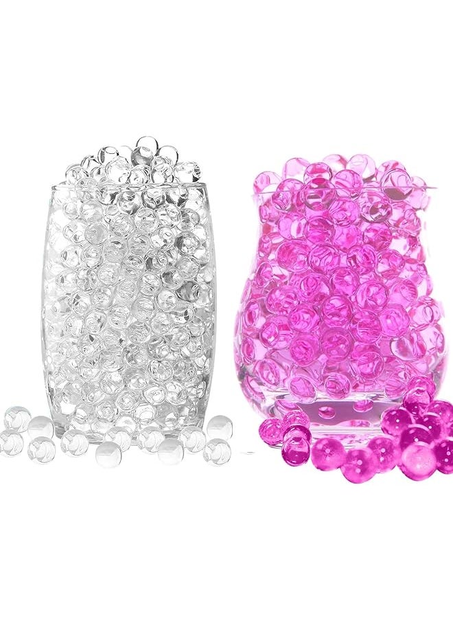 The Bros 60000 Gel Water Beads,Vase Filler Beads,Non Toxic Crystal Soil Water Bead Vase Fillers Floral Arrangement Wedding Centerpiece,Floating Candles,for Soilless Planting(Clear+Pink)  - Image 1