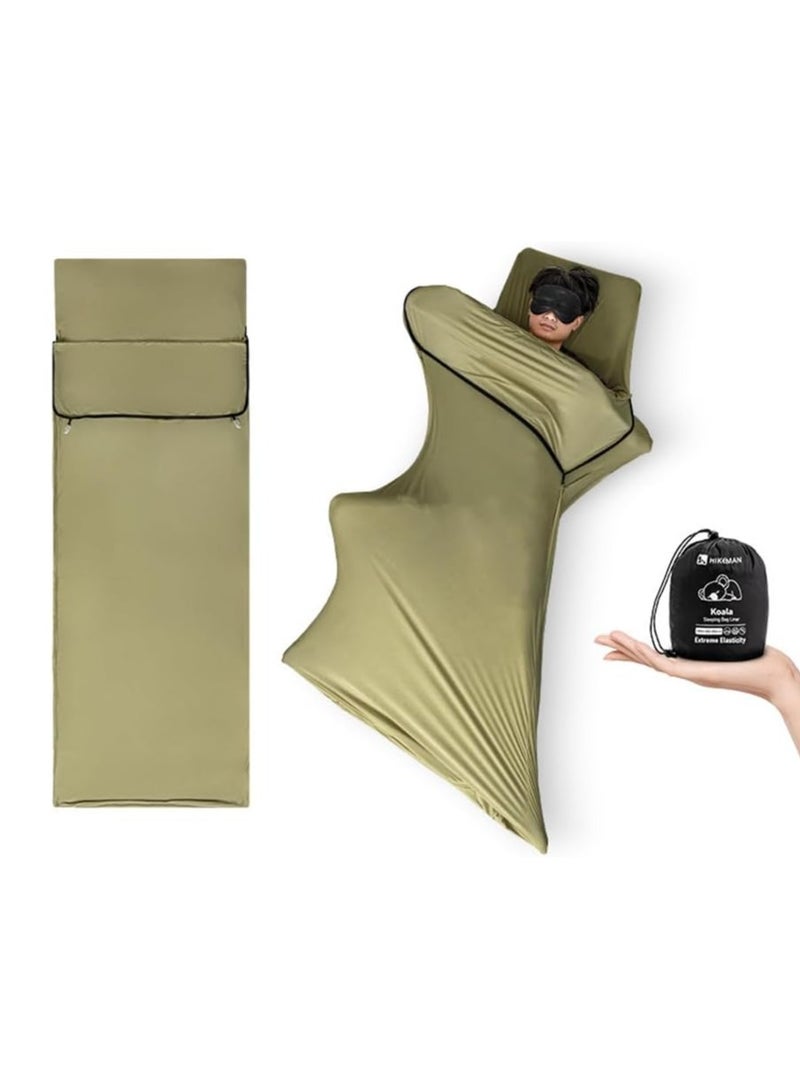 general High Elastic Lightweight Sleeping Bag Liner for Outdoor Camping Travel Hotel Sleeping Bag - Image 1