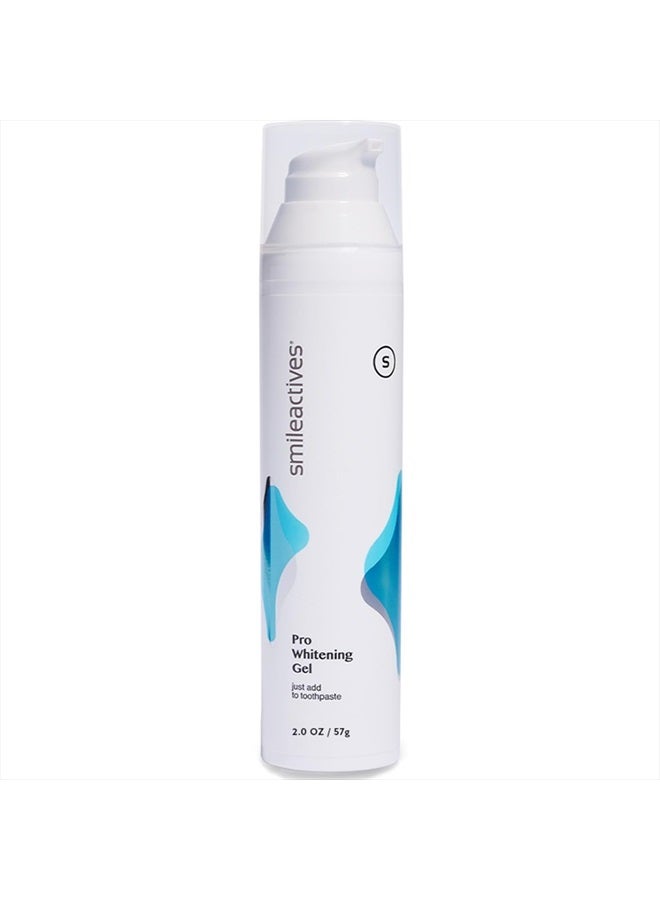 Smileactives Whitening Gel for Your Toothpaste | 2oz Bottle - Features Polyclean Technology with Clinical-Grade Hydrogen Peroxide for Long Lasting White Teeth, Remove Coffee Stains - Image 1