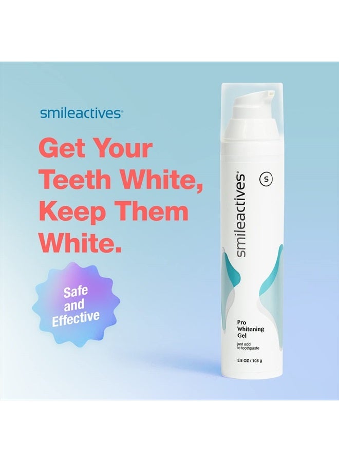 Smileactives Whitening Gel for Your Toothpaste | 2oz Bottle - Features Polyclean Technology with Clinical-Grade Hydrogen Peroxide for Long Lasting White Teeth, Remove Coffee Stains - Image 4
