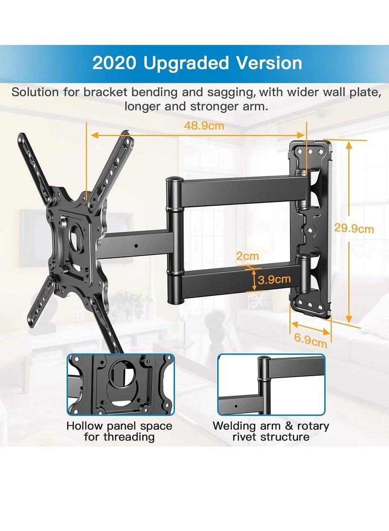 Tv Wall Mount, Swivels Tilts Extends Heavy Duty Tv Mount Bracket For 32 55 Inch Plasma & Curved Tv Up To 40Kg Max Vesa 400X400Mm - Image 4