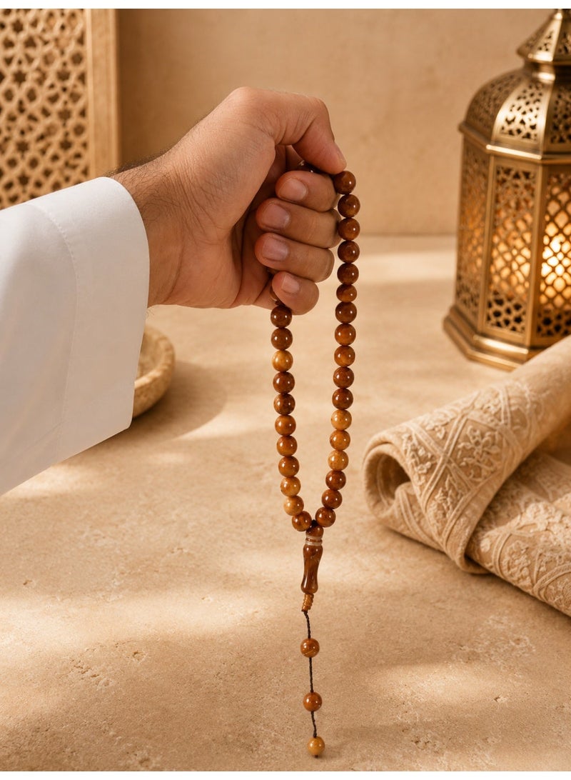 Authentic Kuka Wood Tasbih 33 Beads | Natural Wooden Prayer Beads | Traditional Islamic Tasbih | Ramadan & Eid Gift for Men - Image 5