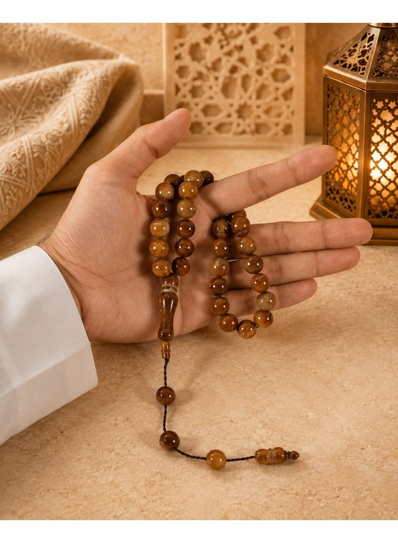 Authentic Kuka Wood Tasbih 33 Beads | Natural Wooden Prayer Beads | Traditional Islamic Tasbih | Ramadan & Eid Gift for Men - Image 4