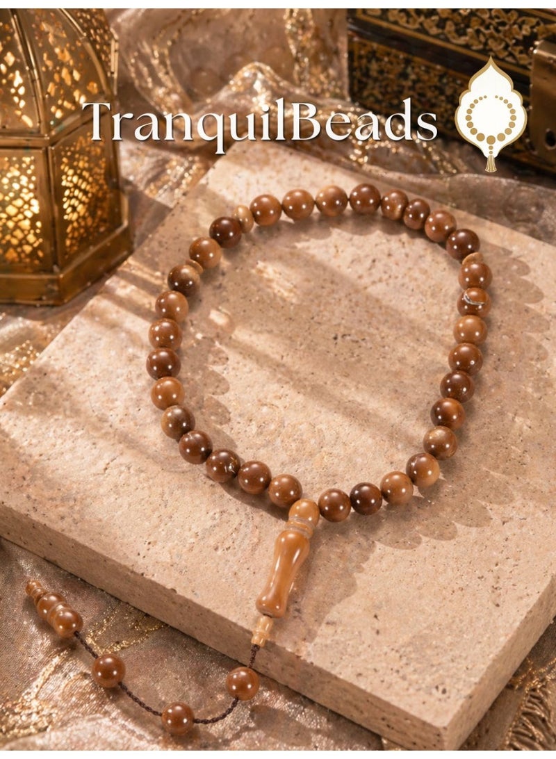 Authentic Kuka Wood Tasbih 33 Beads | Natural Wooden Prayer Beads | Traditional Islamic Tasbih | Ramadan & Eid Gift for Men - Image 2