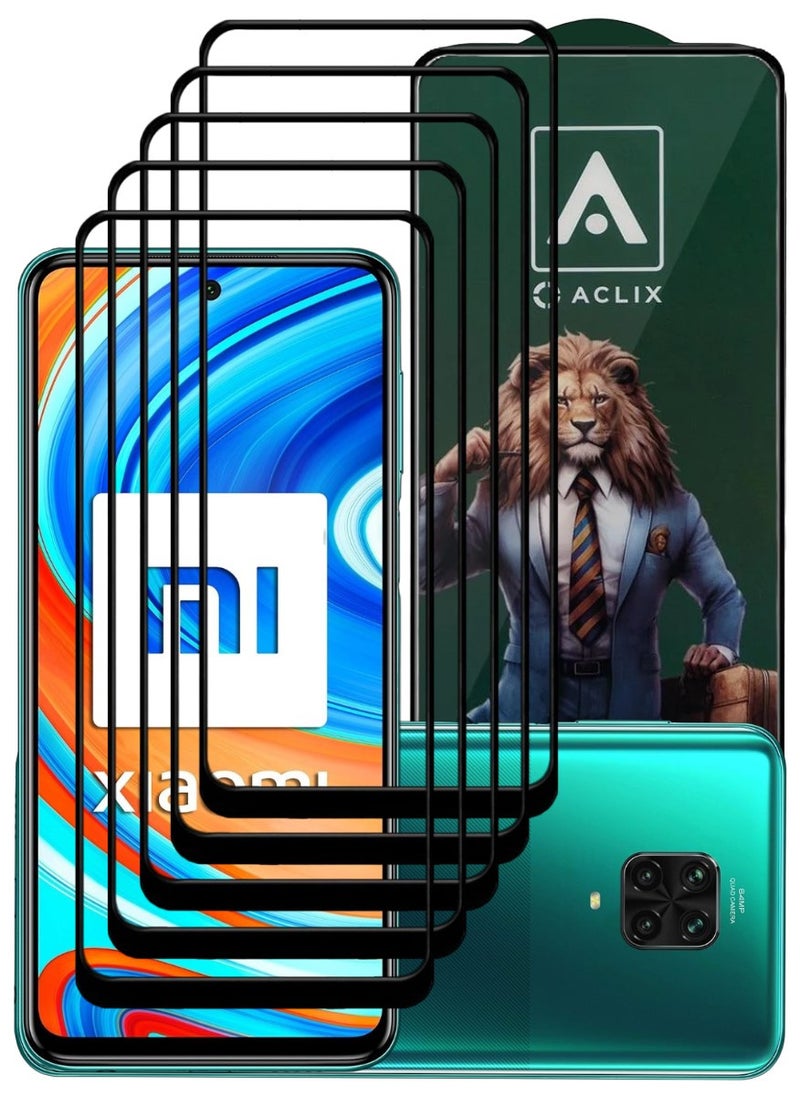 ACLIX 5 Pieces Antistatic ESD Dustproof Premium Quality High Definition Tempered Glass Screen Protector Designed For Xiaomi Redmi Note 9 Pro - Image 1