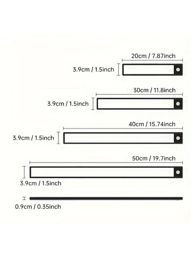 Smart Sensor Light Ultra Thin Aluminum Alloy Dimmable Magnetic 50cm Silvery - Image 3