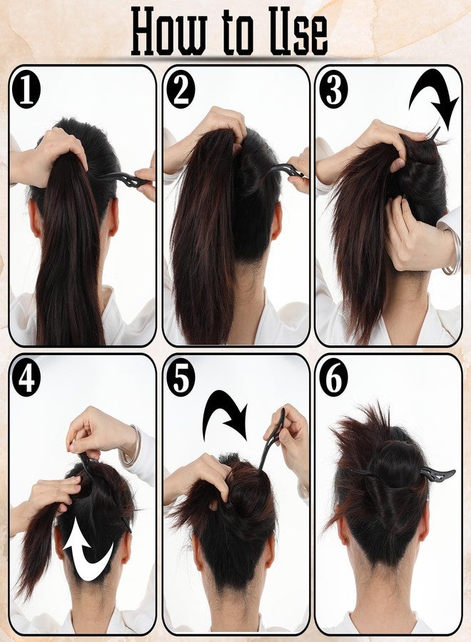 xinxingin 6 Pcs Wooden Hair Stick, Juda Stick for Hair Bun, Vintage Hair Accessory Hair Bun Stick for Women, The Lightweight Design of These Hair Bun Stick Ensures All-day Comfort Without Strain or Discomfort - Image 3